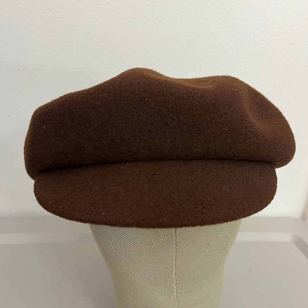 Kangol Modelaine 100% Virgin Wool Beret Hat Women S Newsboy Brown England VTG